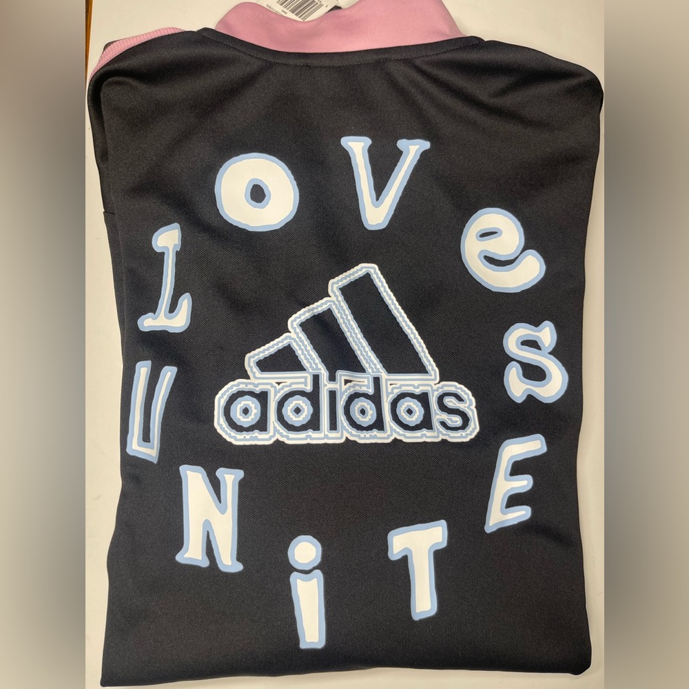 Authentic 💯 Adidas Track suit Tiro Jacket and pants Love set men’s SZ Large
